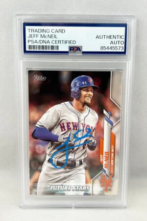 Jeff McNeil Signed Rookie Card 2020 Topps Future Stars #48 PSA/DNA