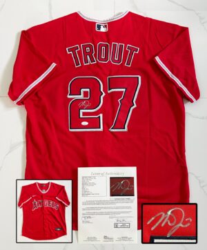 Mike Trout Signed Jersey Los Angeles Angels JSA