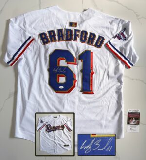 Cody Bradford Signed Jersey Texas Rangers JSA