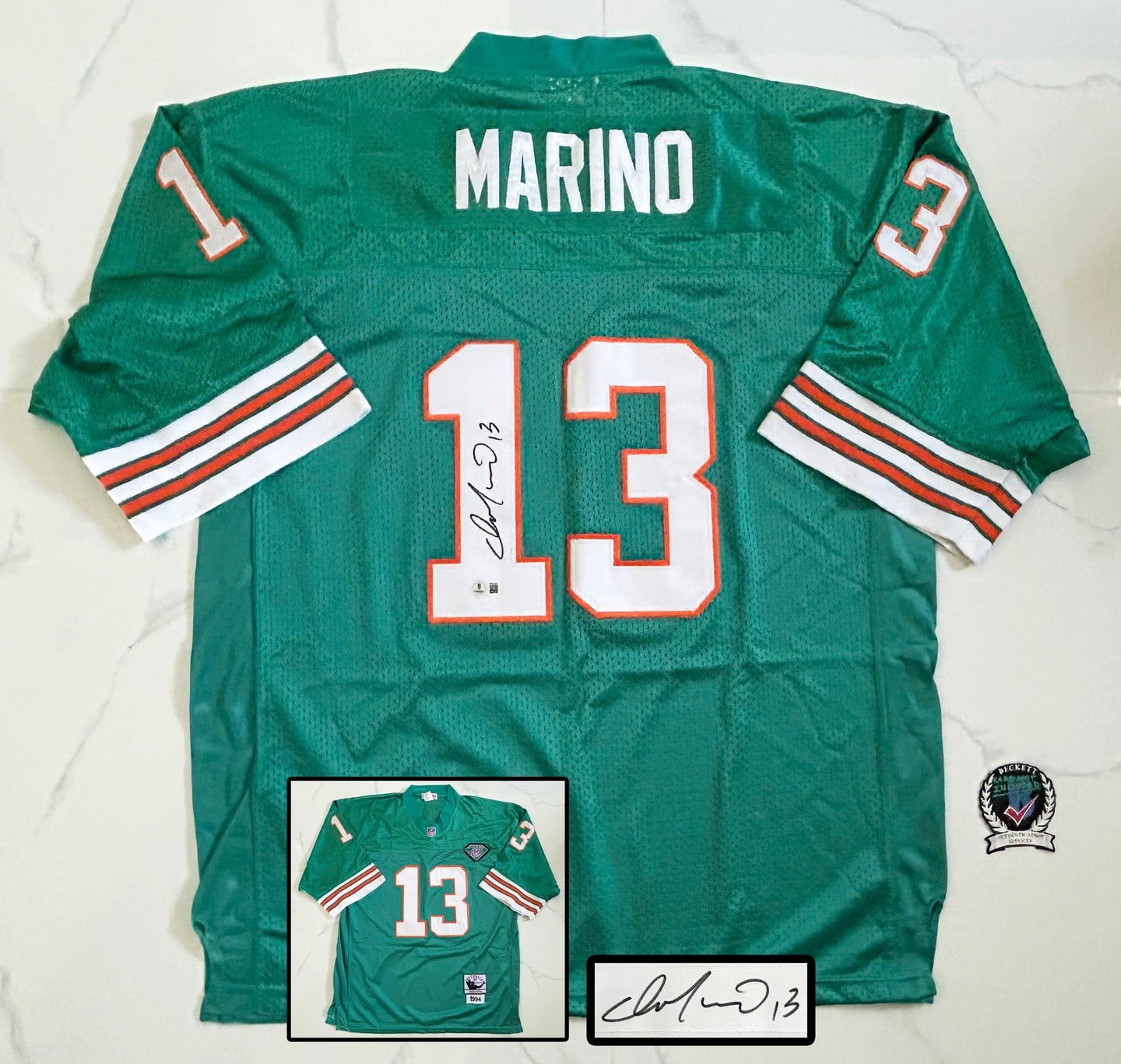 Dan Marino Signed Jersey Miami Dolphins Beckett BAS
