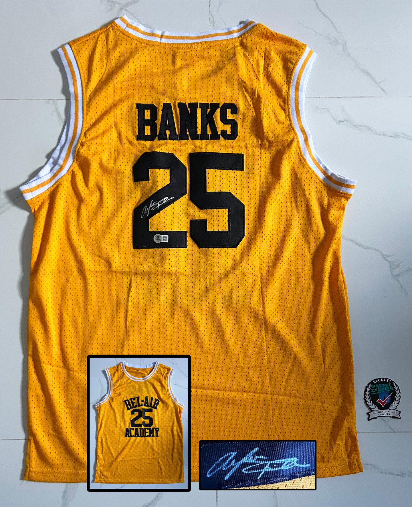 Alfonso Ribeiro Signed Jersey Fresh Prince of Bel Air Carlton Banks Beckett BAS 2