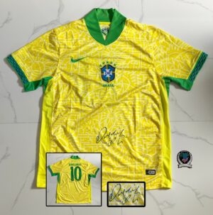 Ronaldinho Signed Jersey Brazil Brasil Soccer Beckett BAS 1