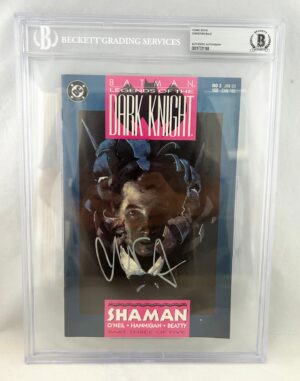 Christian Bale Signed Comic Book Beckett BAS DC Batman 1