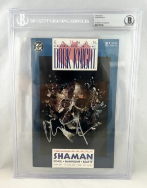Christian Bale Signed Comic Book Beckett BAS DC Batman 2