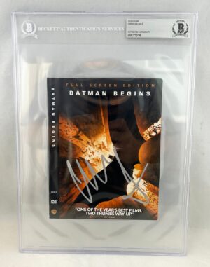 Christian Bale Signed DVD Cover Beckett BAS DC Batman Begins