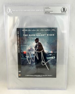 Christian Bale Signed DVD Cover Beckett BAS DC Batman The Dark Knight Rises