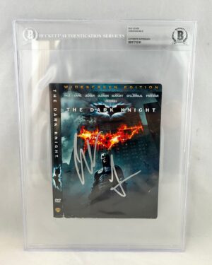 Christian Bale Signed DVD Cover Beckett BAS DC Batman The Dark Knight 1