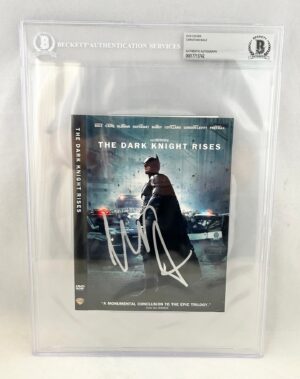 Christian Bale Signed DVD Cover Beckett BAS DC Batman The Dark Knight Rises 1