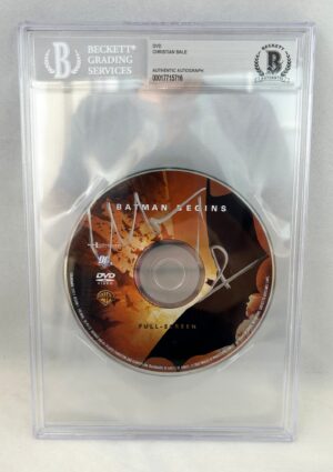 Christian Bale Signed DVD Beckett BAS DC Batman Begins