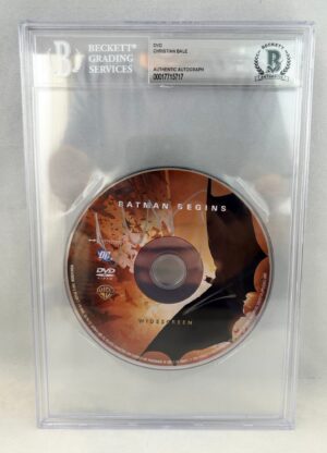 Christian Bale Signed DVD Beckett BAS DC Batman Begins 1