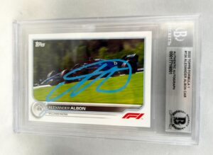 Alex Albon Signed Rookie Card 2022 Topps #124 F1 Williams Beckett BAS
