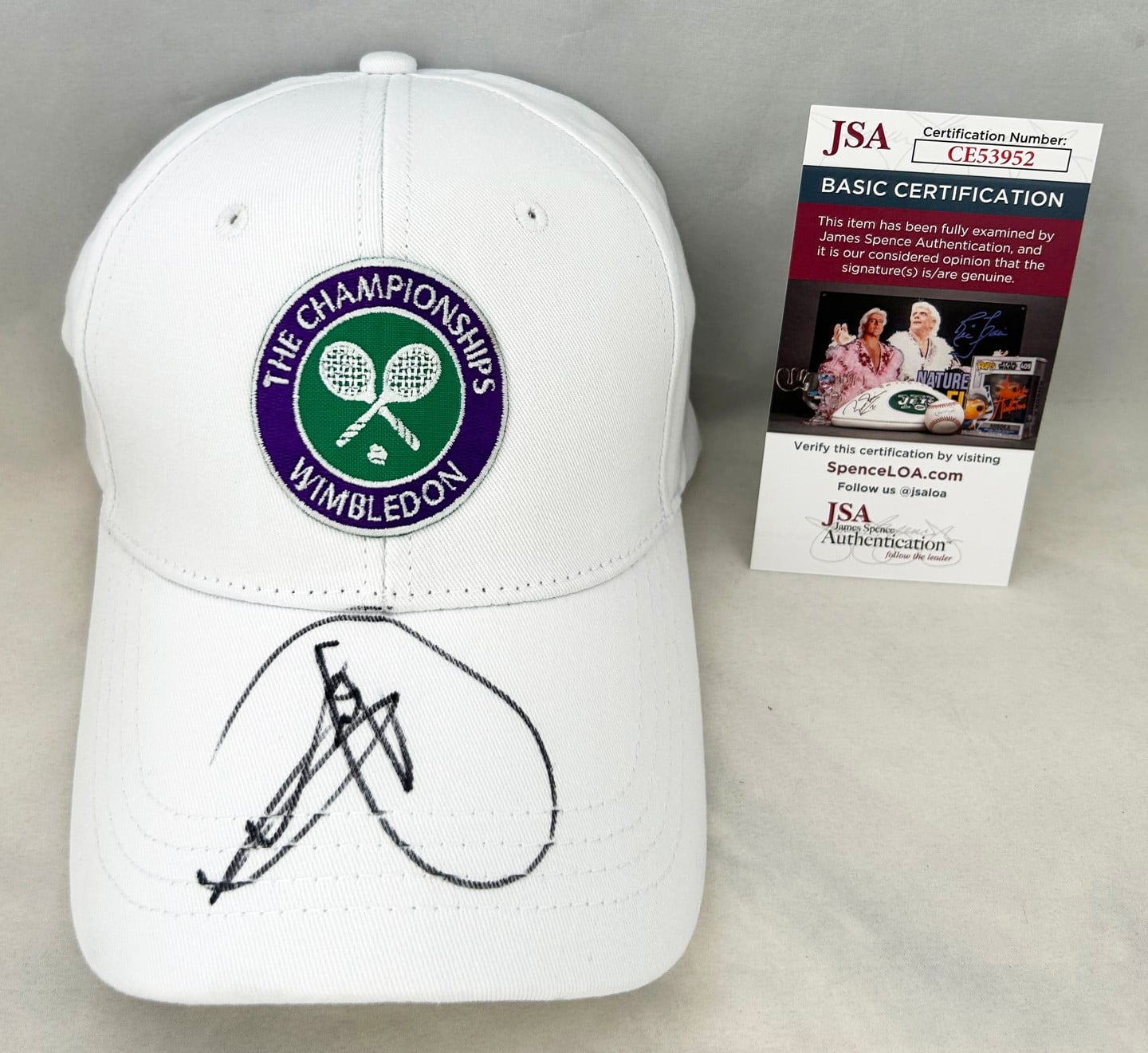 Novak Djokovic Signed Hat Wimbledon Champion JSA