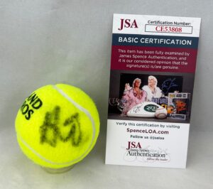 Jelena Ostapenko Signed Tennis Ball Roland Garros French Open JSA 2