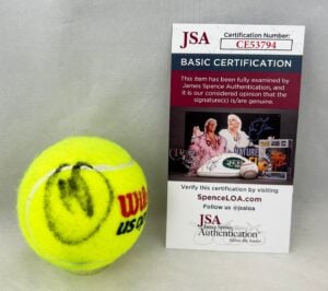 Novak Djokovic Signed Tennis Ball US Open JSA