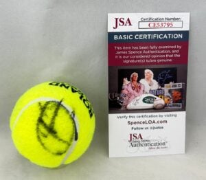 Novak Djokovic Signed Tennis Ball Roland Garros French Open JSA