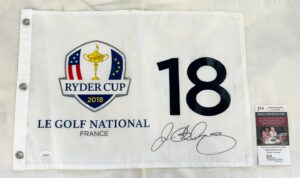 Rory McIlroy Signed Golf Flag 2018 Ryder Cup JSA