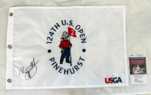 Bryson Dechambeau Signed Flag 2024 US Open Champion JSA 1