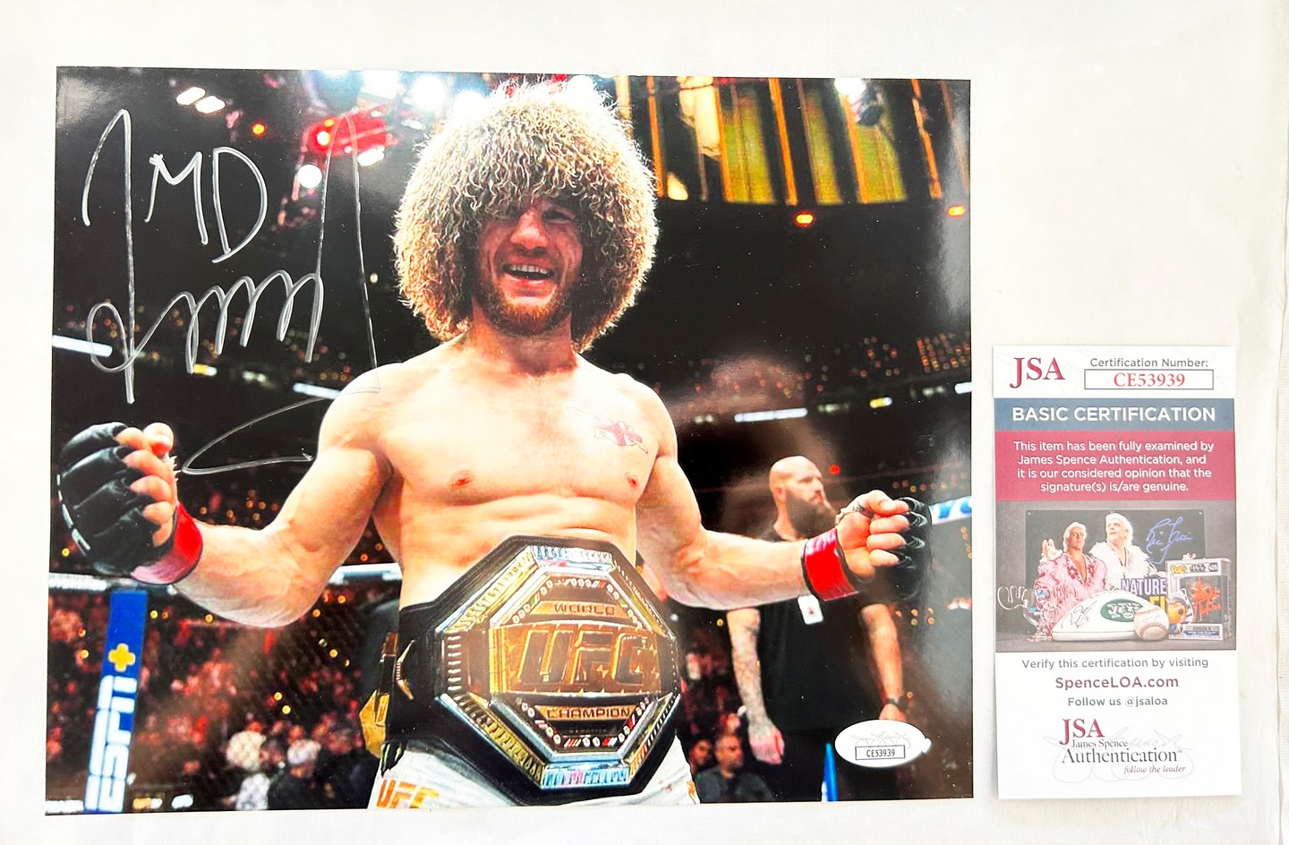 Merab Dvalishvili Signed 8x10 Photo UFC JSA 6 - Memorabilia For Less