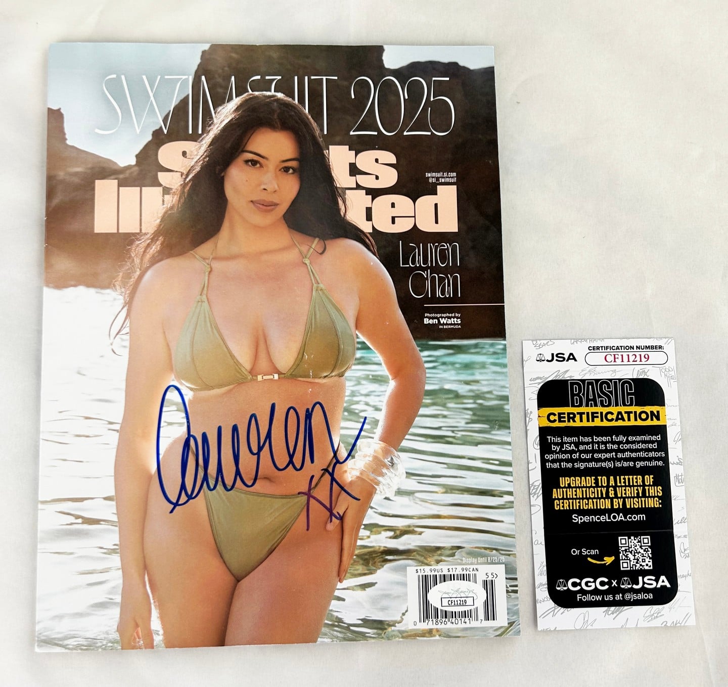 Lauren Chan Signed 2025 Sports Illustrated Swimsuit Magazine SI JSA 1