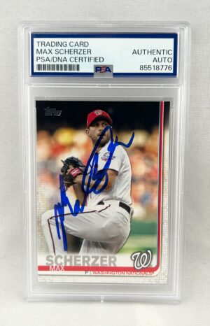 Max Scherzer Signed Card 2019 Topps #344 PSA/DNA