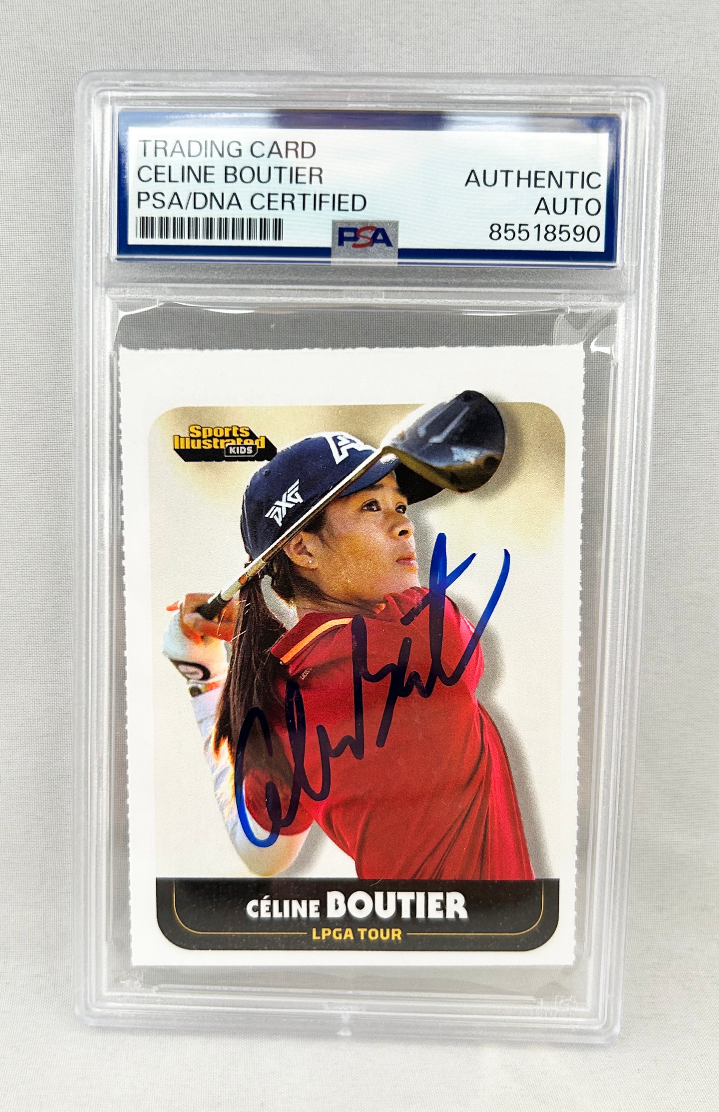 Celine Boutier Signed Rookie Card 2023 SI for Kids #1112 PSA/DNA 1