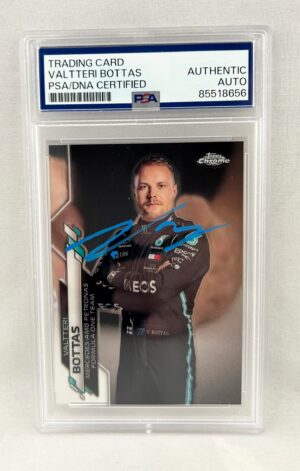 Valtteri Bottas Signed Rookie Card 2020 Topps Chrome #2 PSA/DNA F1 Formula 1