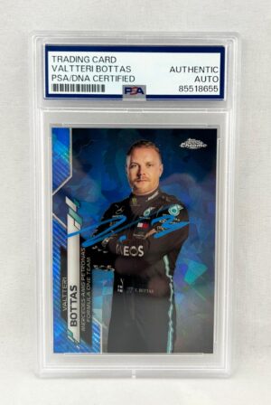 Valtteri Bottas Signed Rookie Card 2020 Topps Chrome Saphire #2 PSA/DNA F1 Formula 1