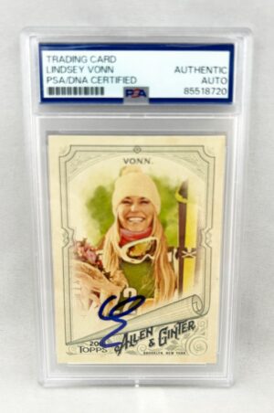 Lindsey Vonn Signed Card 2018 Topps Allen & Ginter #57 Olympics PSA/DNA