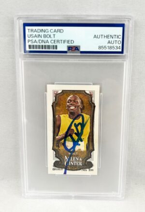 Usain Bolt Signed Card 2024 Topps Allen & Ginter Mini #208 Olympics PSA/DNA
