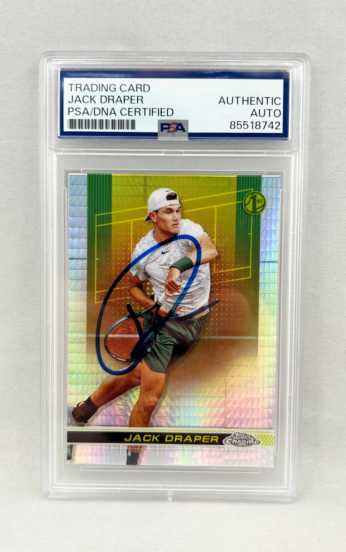 Jack Draper Signed Card 2024 Topps Chrome Refractor #2 PSA/DNA