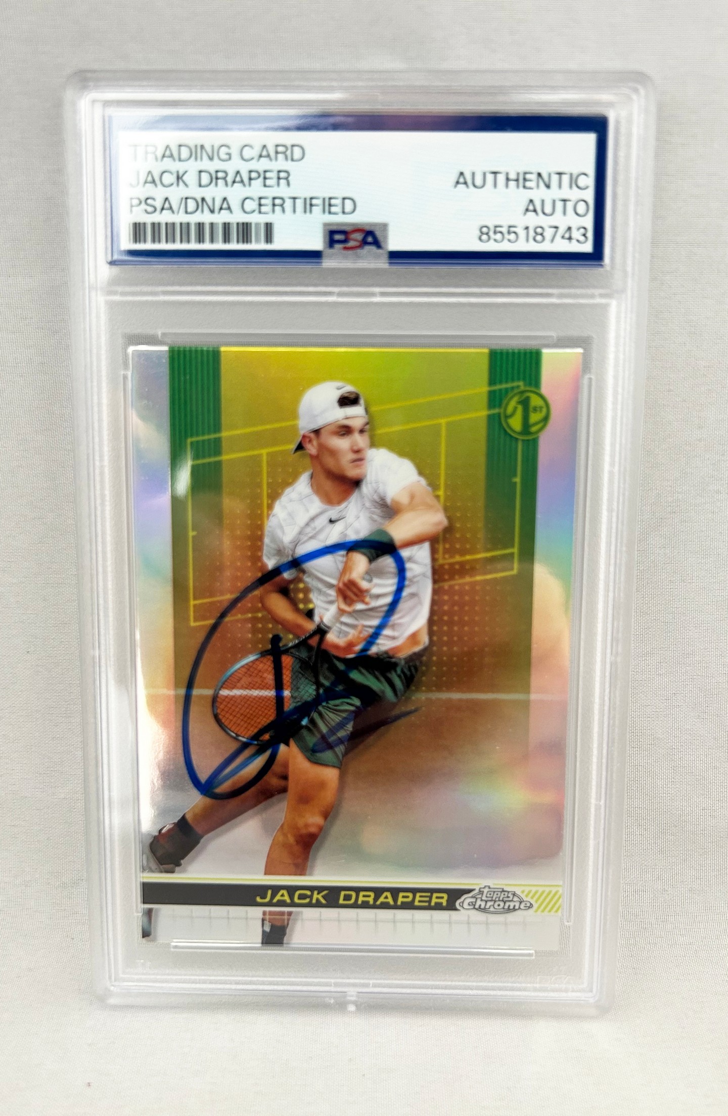 Jack Draper Signed Card 2024 Topps Chrome #2 PSA/DNA