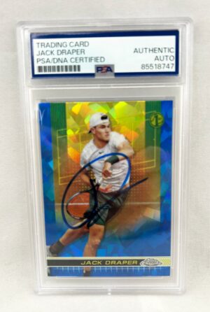 Jack Draper Signed Card 2024 Topps Chrome Saphire #2 PSA/DNA 1