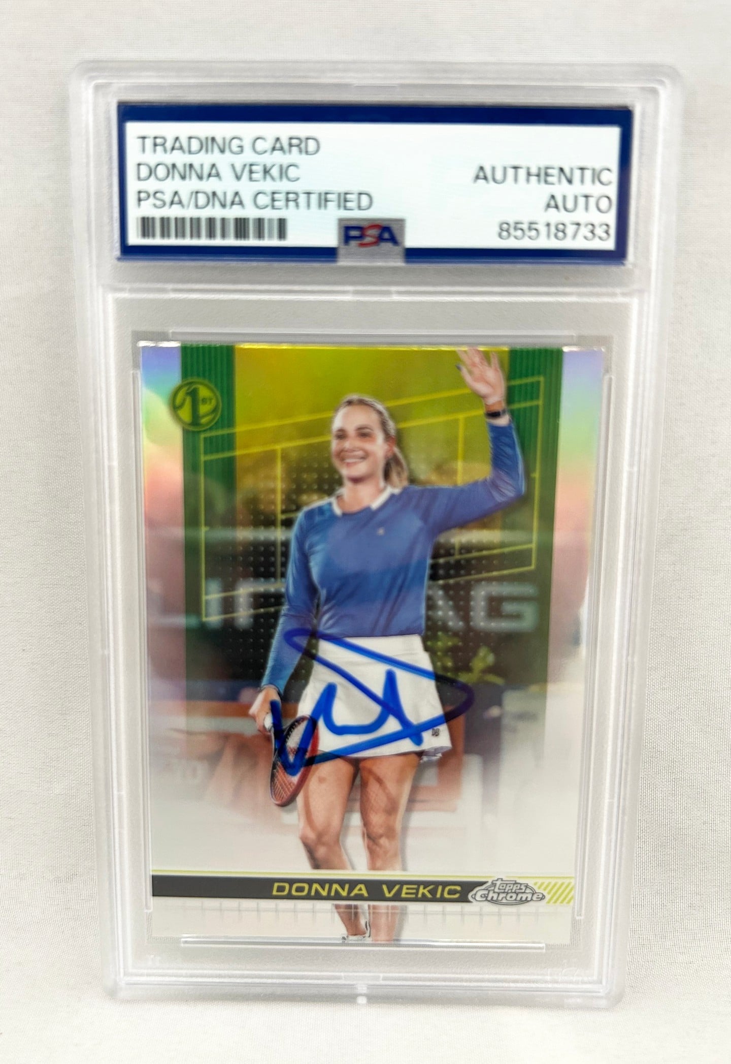 Donna Vekic Signed Card 2024 Topps Chrome #48 PSA/DNA
