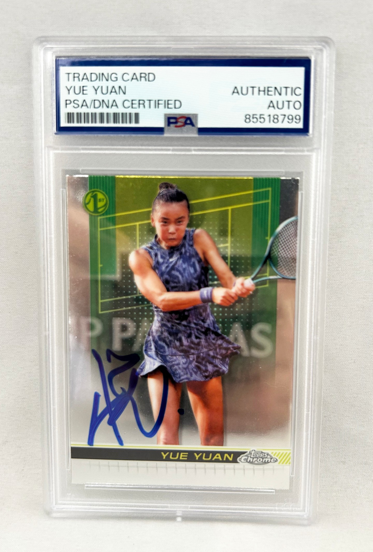 Yue Yuan Signed Card 2024 Topps Chrome #7 PSA/DNA