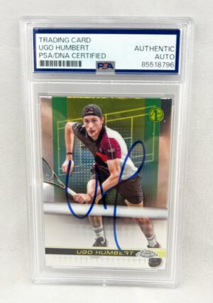 Ugo Humbert Signed Card 2024 Topps Chrome #187 PSA/DNA