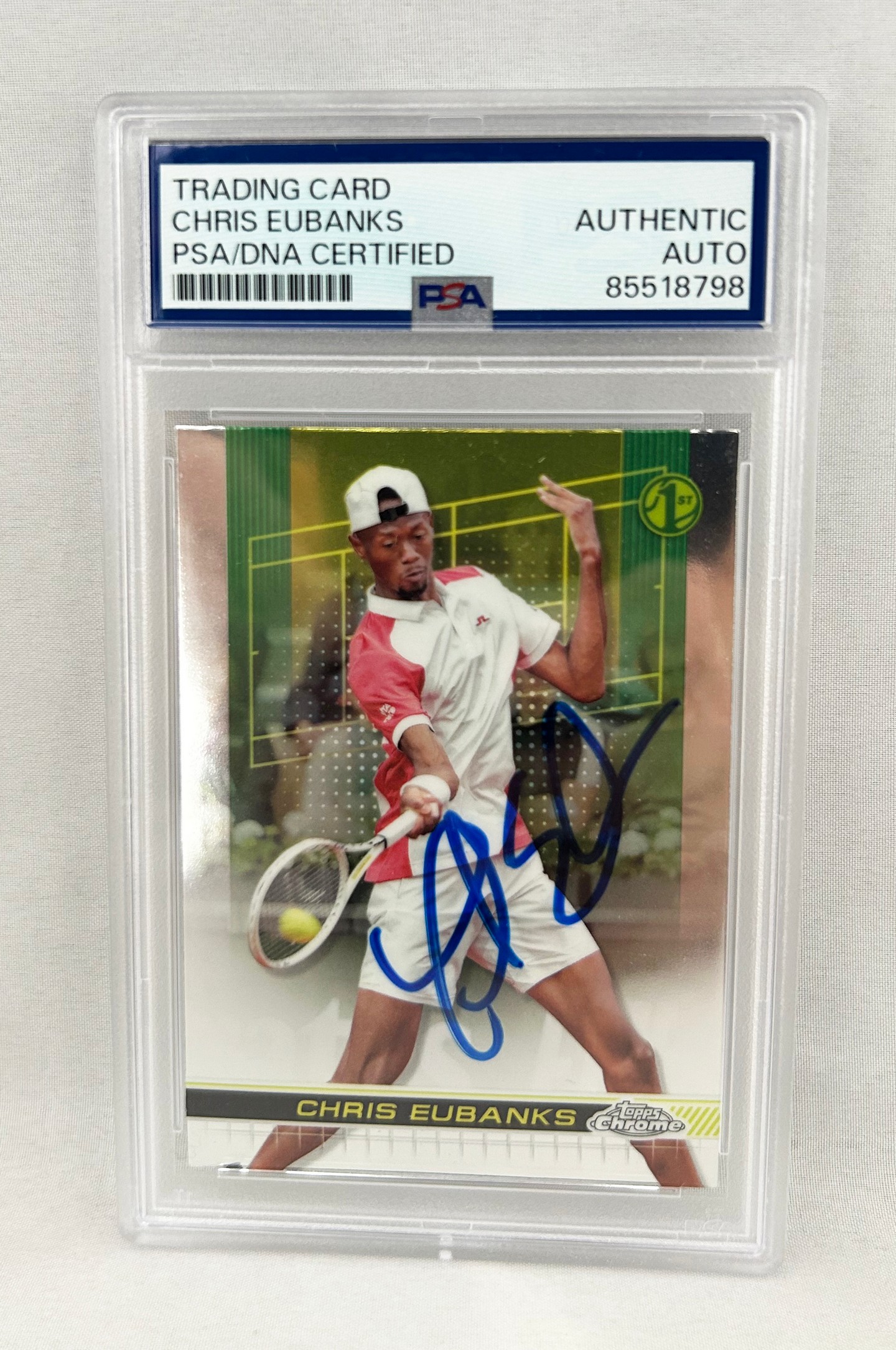 Chris Eubanks Signed Card 2024 Topps Chrome #76 PSA/DNA