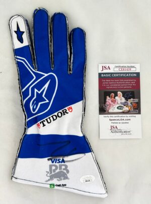 Isack Hadjar Signed Racing Glove Visa Cash App Racing Bulls F1 Formula 1 JSA 1
