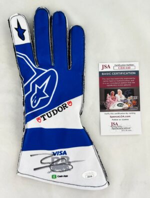 Isack Hadjar Signed Racing Glove Visa Cash App Racing Bulls F1 Formula 1 JSA 2