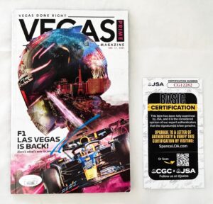 George Russell Signed Program 2024 Las Vegas GP Champion Mercedes F1 Formula 1 JSA