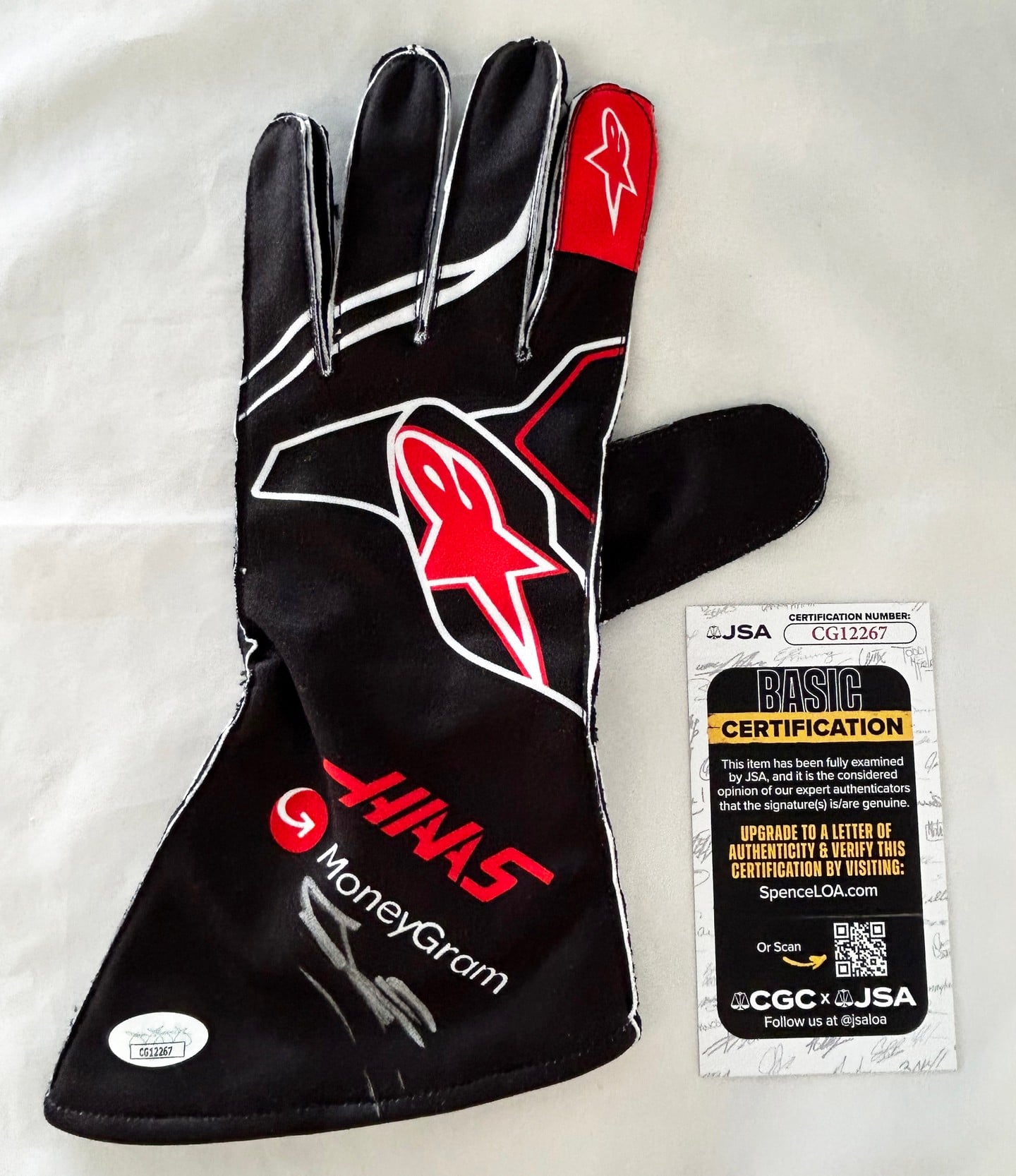 Esteban Ocon Signed Racing Gloves Haas F1 Formula 1 JSA 1