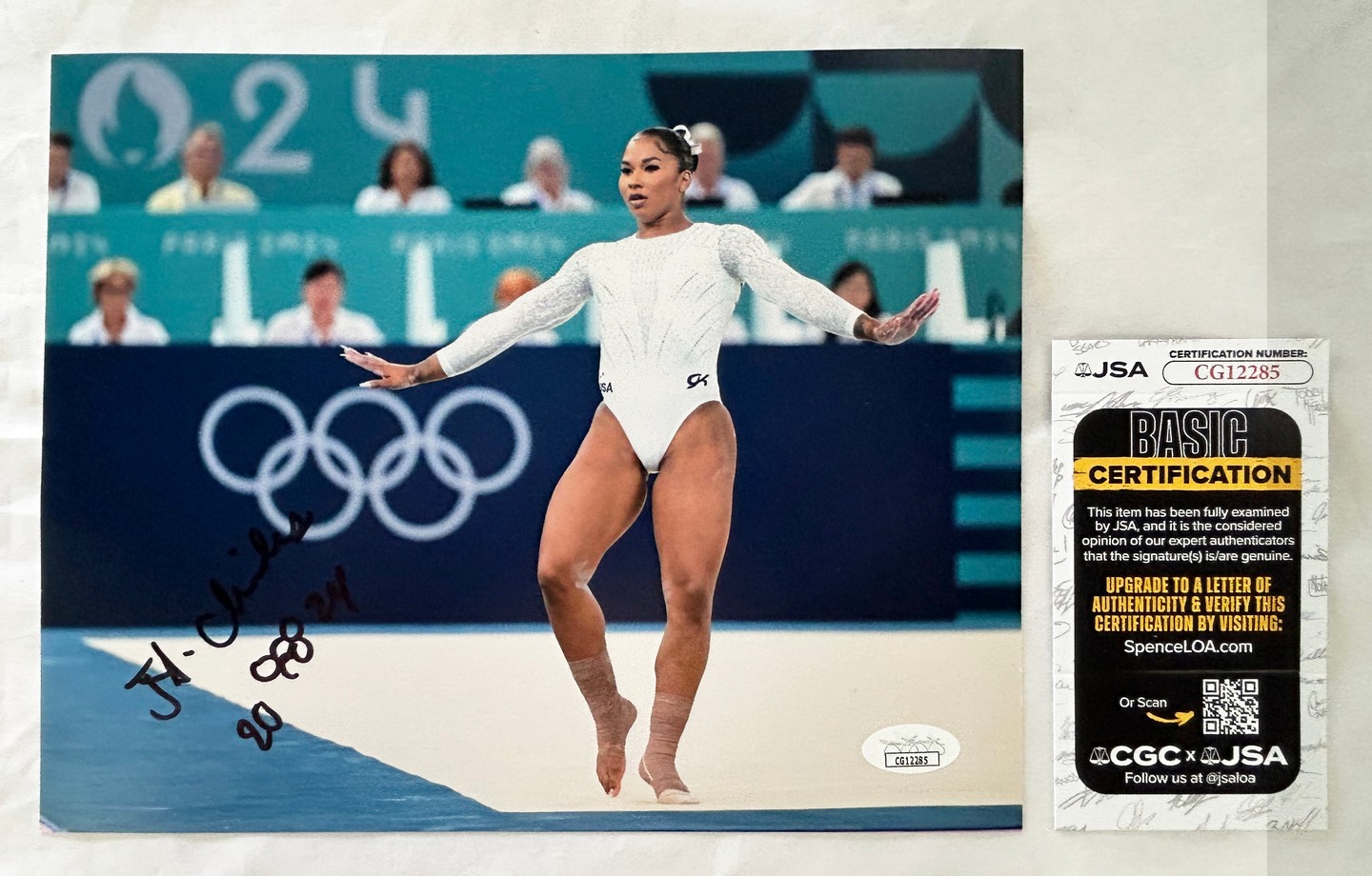 Jordan Chiles Signed 8x10 Photo Olympics Gold JSA