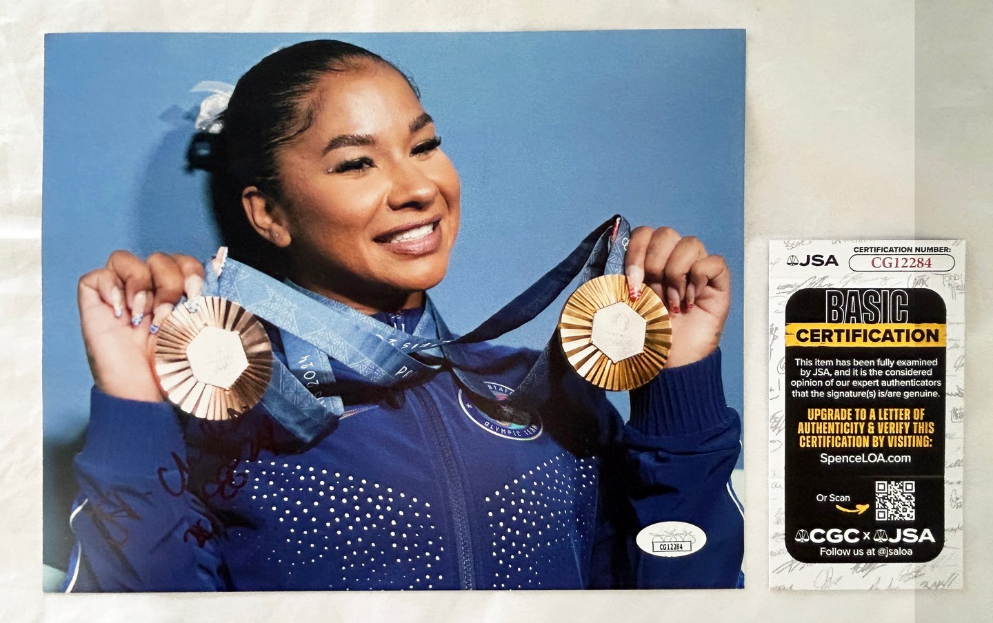 Jordan Chiles Signed 8x10 Photo Olympics Gold JSA 1