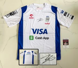 Isack Hadjar Signed Shirt Visa Cash App Racing Bulls Formula 1 F1 JSA 1