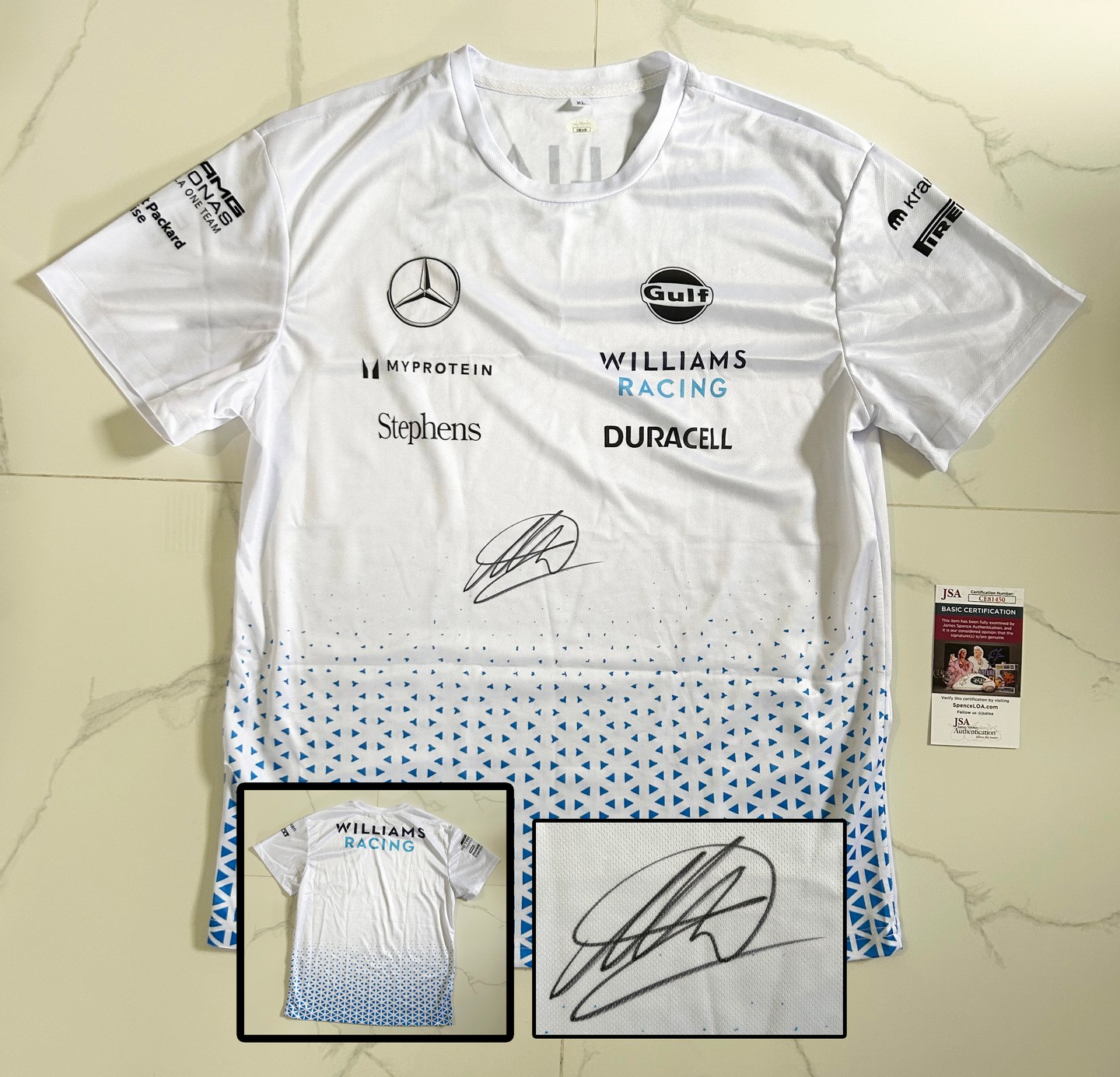Alex Albon Signed Shirt Williams Racing Formula 1 F1 JSA