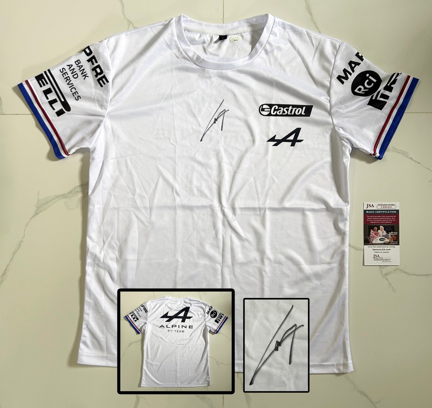 Pierre Gasly Signed Shirt Alpine Formula 1 F1 JSA 1