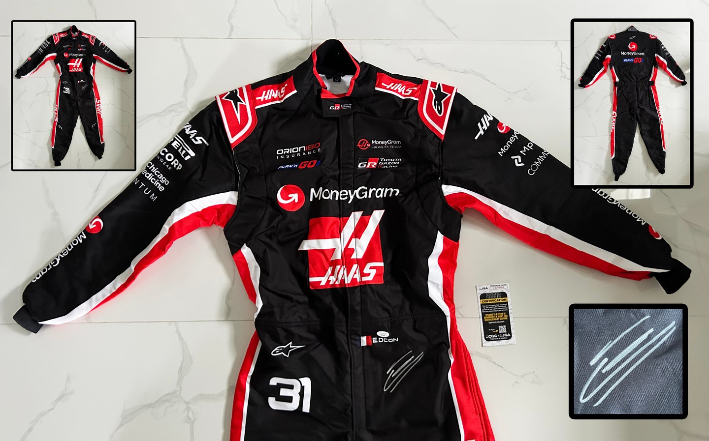Esteban Ocon Signed Race Suit 2025 Season Haas Formula 1 F1 JSA