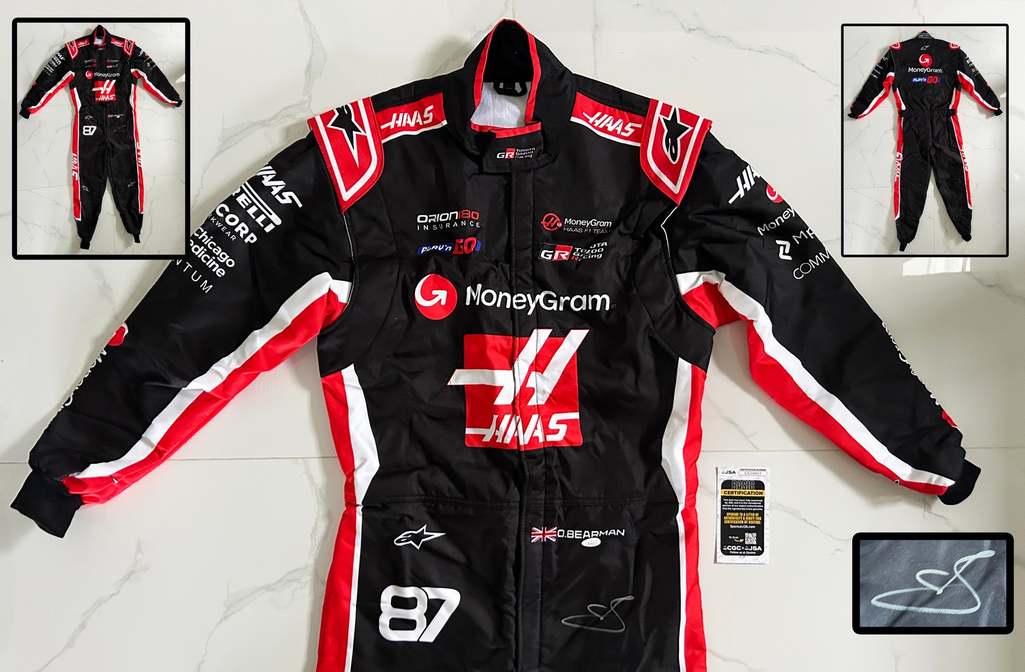 Oliver Bearman Signed Race Suit 2025 Season Haas Formula 1 F1 JSA