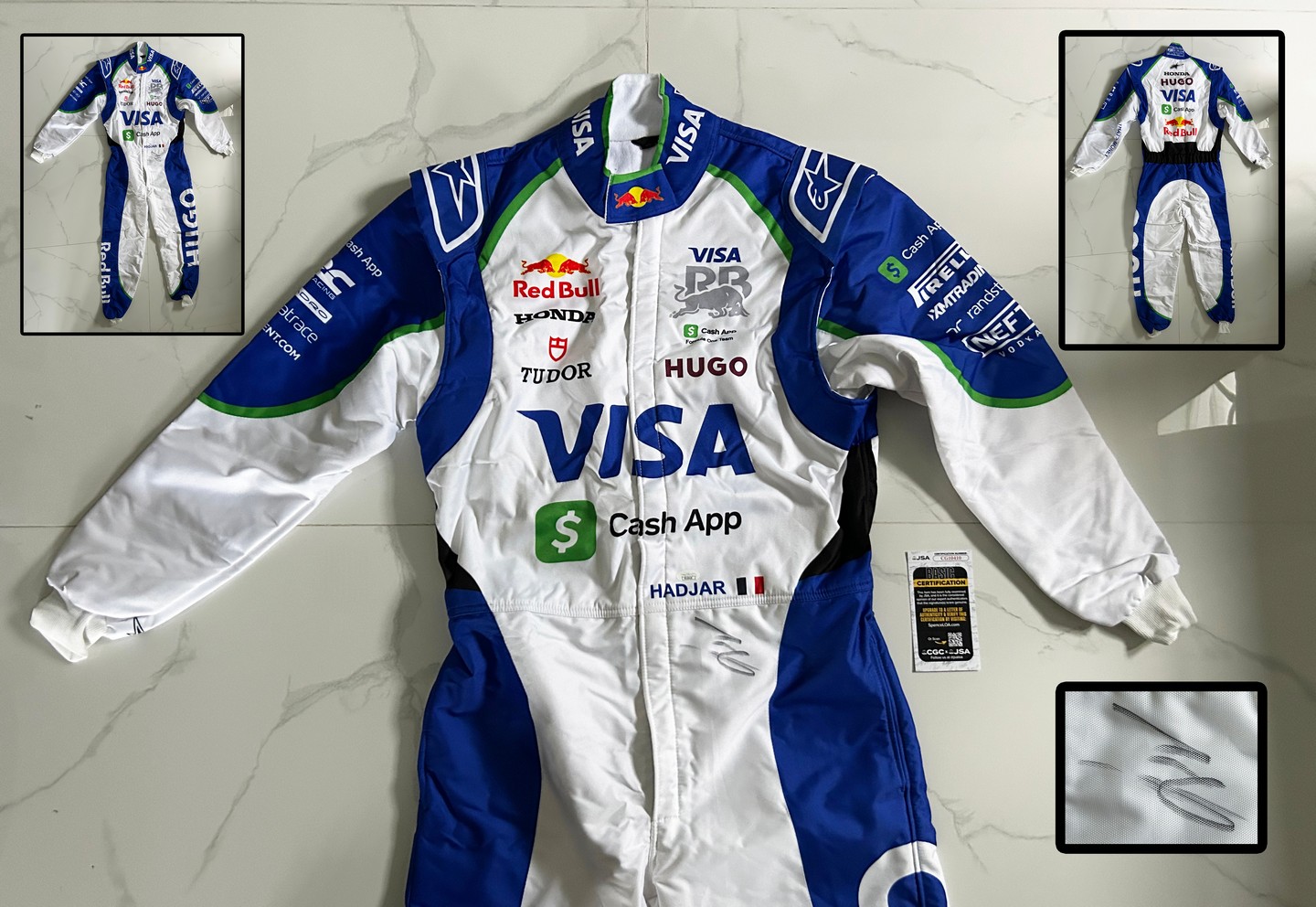 Isack Hadjar Signed Race Suit 2025 Season Visa Cash App Racing Bulls Formula 1 F1 JSA