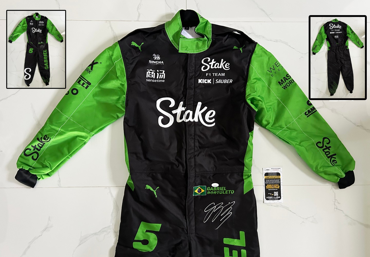 Gabriel Bortoleto Signed Race Suit 2025 Season Stake Formula 1 F1 JSA