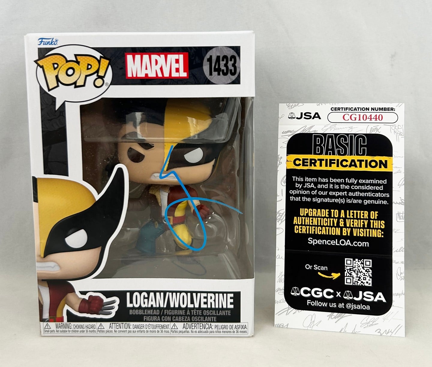 Hugh Jackman Signed Funko Pop X-Men Logan Wolverine #1433 JSA 1